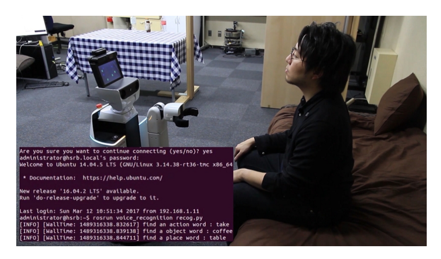 Fig. 3. Beverage delivery via speech recognition