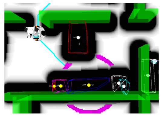 Navigation position constraints w.r.t. other entities in the environment