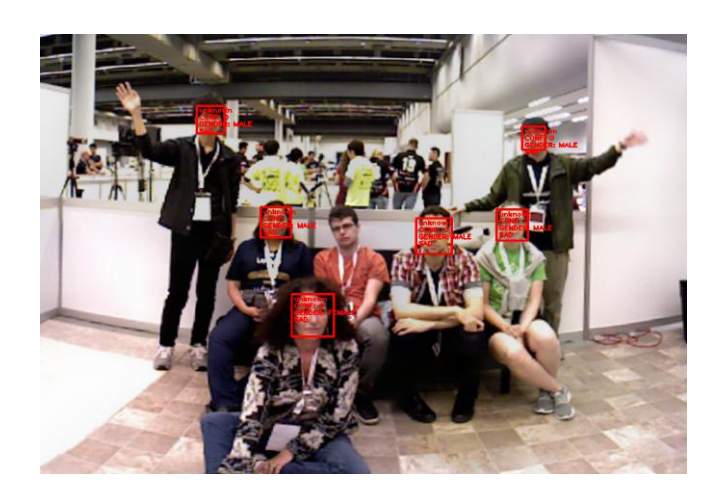 Fig. 4: Merged image and face recognition.
