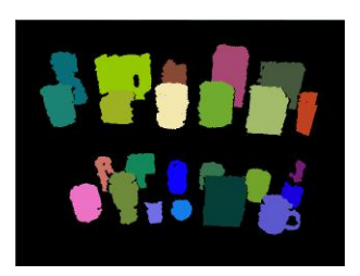 Fig. 5: Example of object segmentation on several planes.