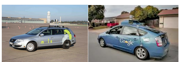 Fig. 2. Self-driving cars. Left: Autonomos Labs® [23] . Right: Google® [24]
