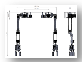 Robotic arms dimensions and assembly