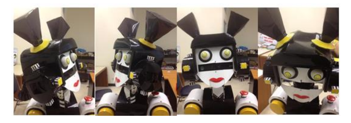 Fig. 2. Movement of the robot's head