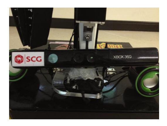 Fig. 7. A Kinect sensor on the base for skeleton detection
