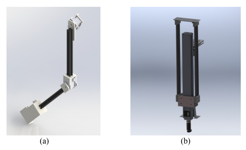 Fig. 3. Manipulator (a) and ball-screw drive system (b)