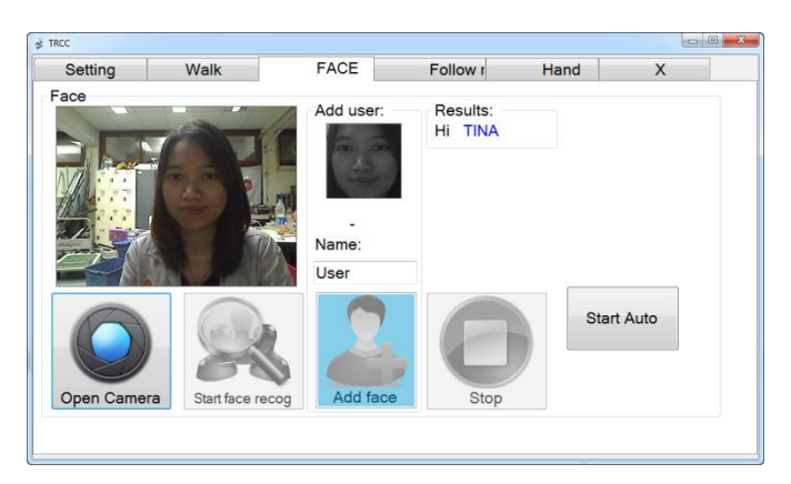 Face Recognition User Interface