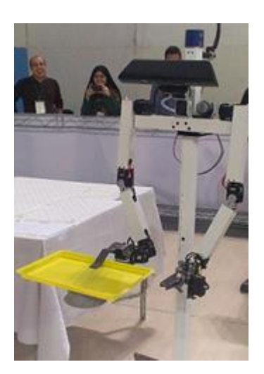 Fig. 3. Object recognition and grasping during the AUTRoboCup 2013 in Iran