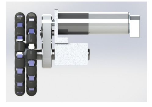 rendering of wheel mounting assembly