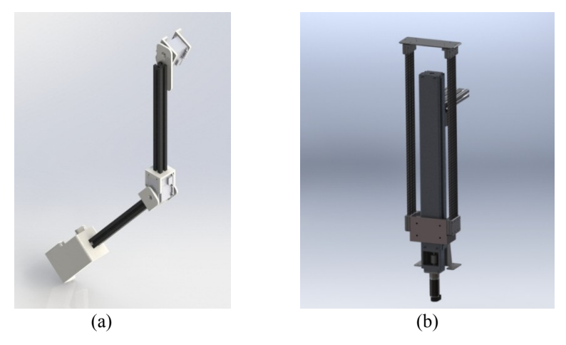Manipulator (a) and ball-screw drive system (b)
