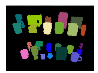 Fig. 4b: Point clouds corresponding to each segmented object.
