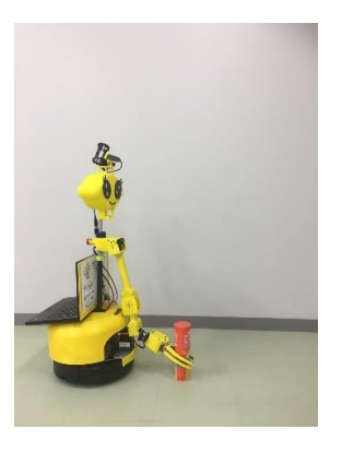 Grasp an object on the ground (left) and high place (right)
