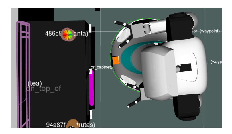 Grasping point determination result for a cylindric object.
