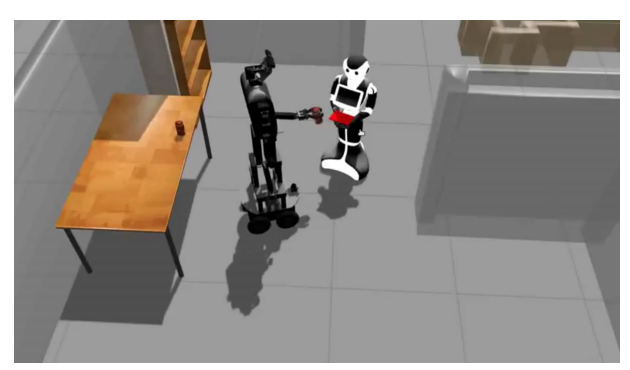 Fig. 1. Simulation of bender and pepper robots.