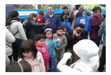 Fig. 2. Pepper participating in science fairs.
