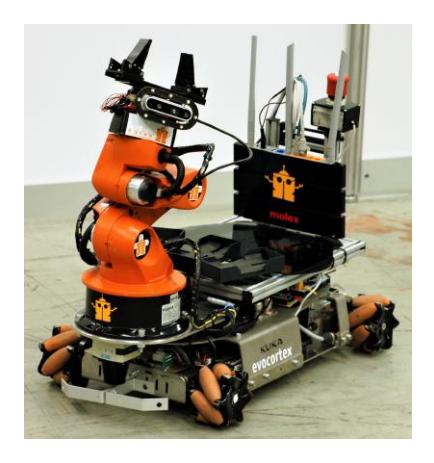 Fig. 2: KUKA youBot platform of the team AutonOHM.