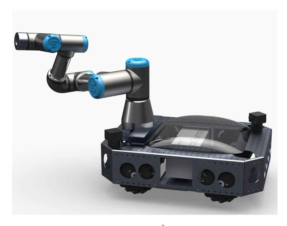 Fig. 1. Render of the Sui^2 robot design.