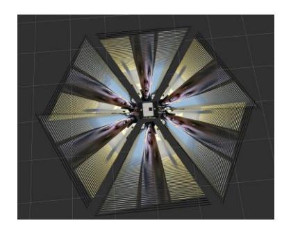 Fig. 2: 360◦fisheye camera setup