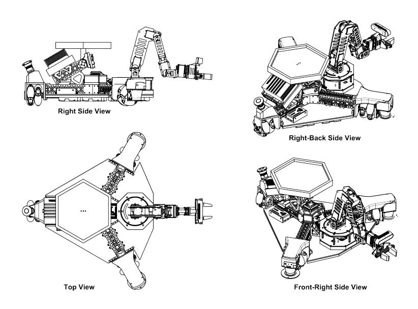 Multi-side view of the robot