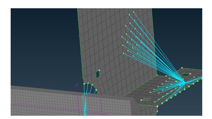 The shell mesh and the solid mesh