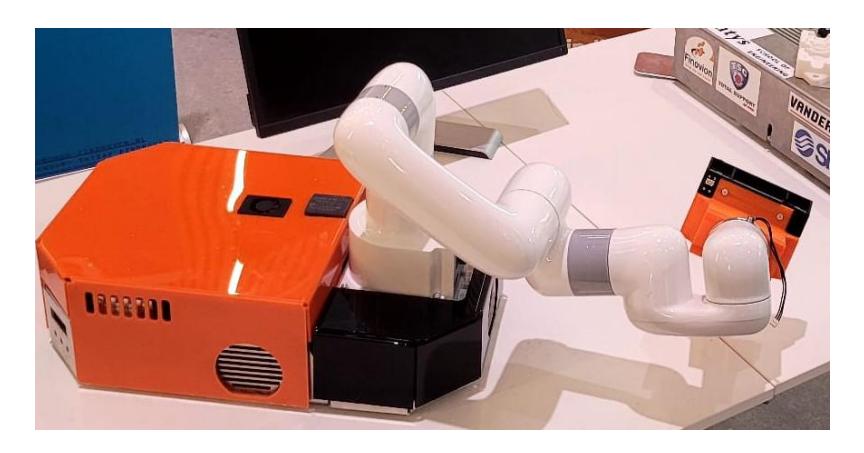 Fig. 1. SLICK, the 3th costum-made robot for the robocup@work