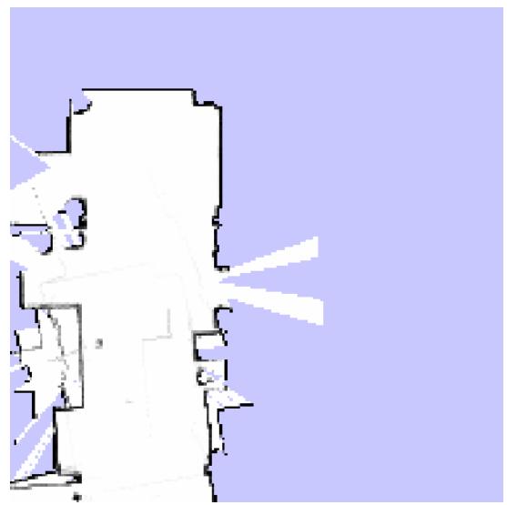 Fig. 6. A sample generated map by ARIAN while people waking around it