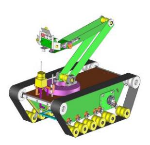 Fig. 11. General view of the platform and the robotic arm