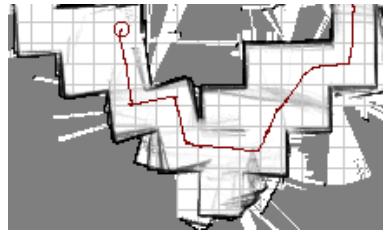 Map generated from data of a rigidly coupled LRF.