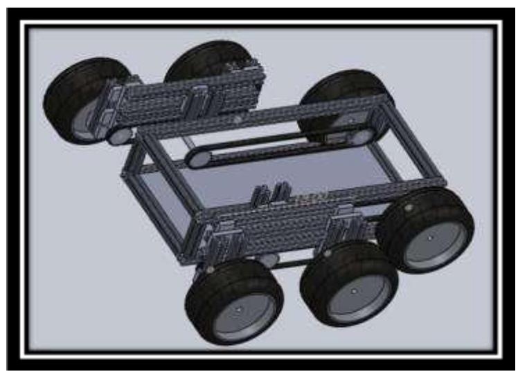 Fig. 8.1 3D robot structure with main tracking system depicted with climb accessories