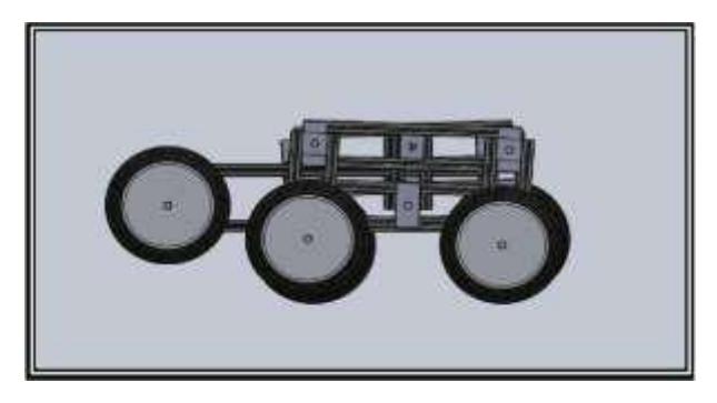 Side view of the rescue robot model.