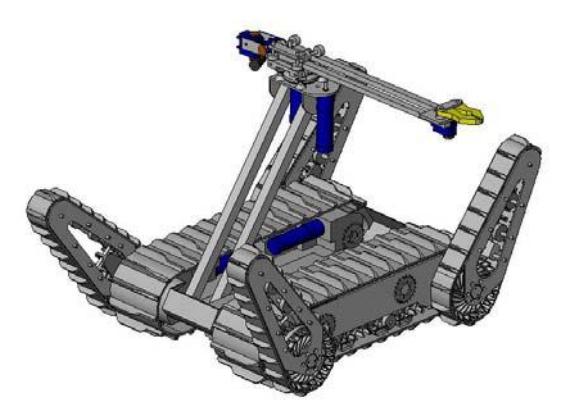 Fig. 1 The construction of our current rescue robot β-Ⅱ