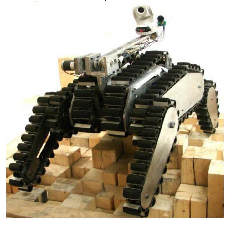 Figure 6- A pair of supplementary tracks under the main frame facilitates movement in uneven terrains