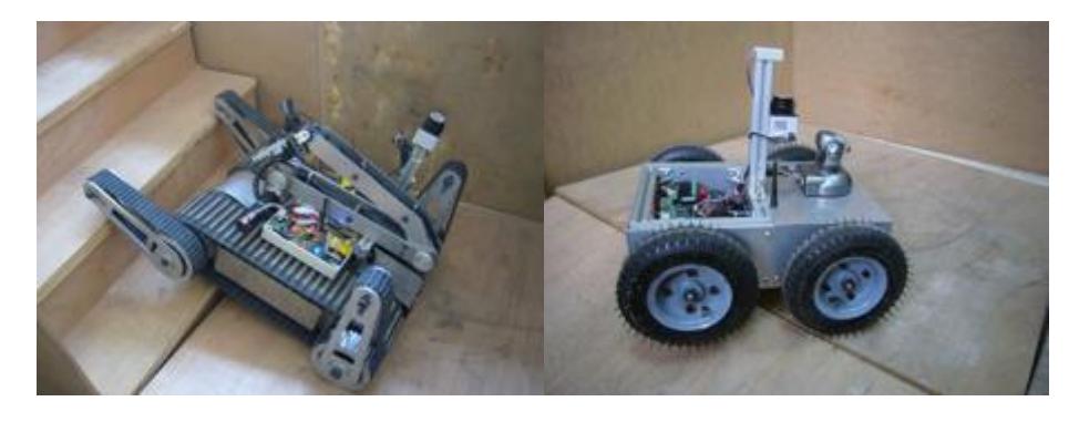 Fig.1 rescue robots in our laboratory
