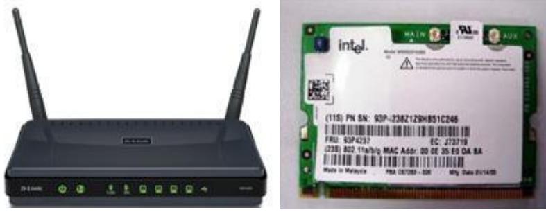 Fig.2 dual band router and miniPCI wireless board