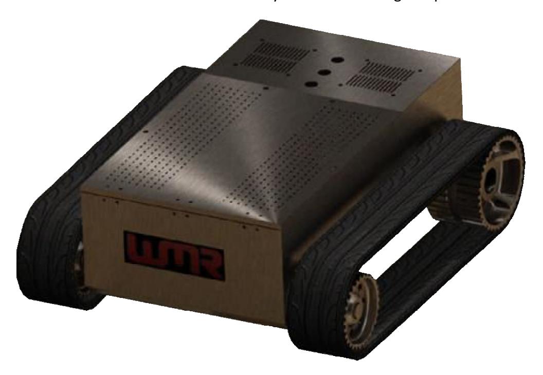 Figure 3. Rendered CAD image of the Autonomous robot