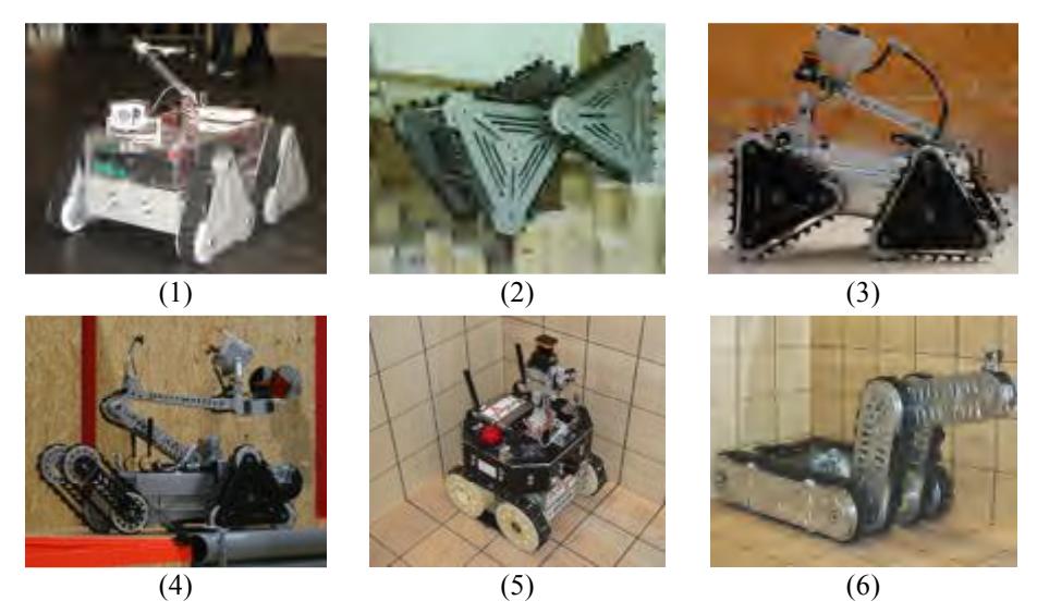 Our robots: (1) ARIAN-2006, (2) META-2007, (3) ALPHA-2008, (4) BETA-2009, (5) DELTA-2009 and GAMMA-2010