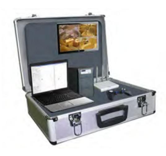 Aluminum wheeled case to be used to carry all necessary items for the operator station.