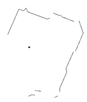 Application of line extraction methods on a sensor-based map.