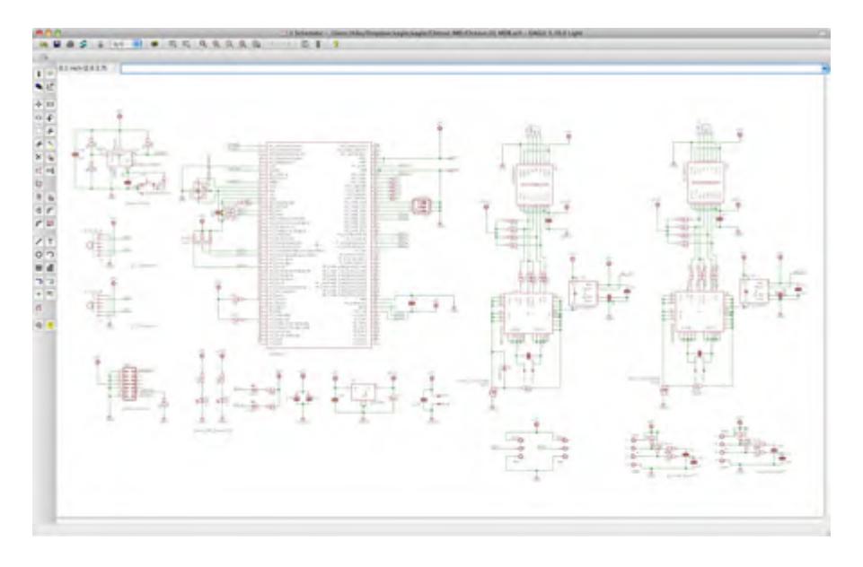 (Fig 4.1.3.1 Eagle Circuit designer)