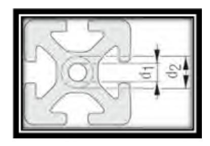 Core bore specifications diagram