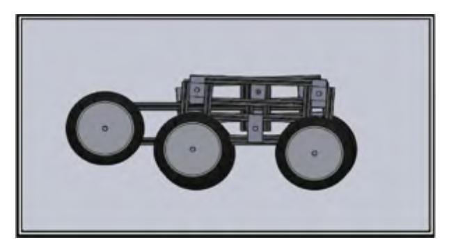 Side view of the rescue robot model.