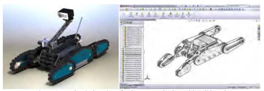 Mechanical Design of Tele-operated robot with SolidWorks