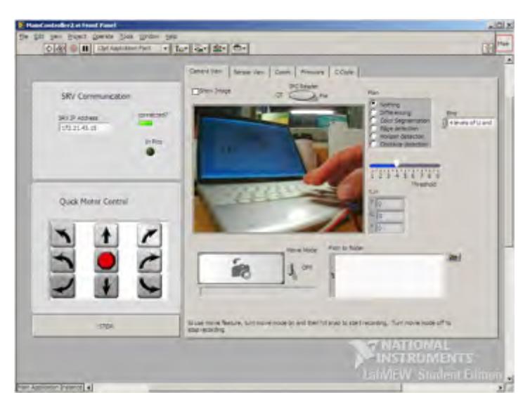 Fig. 1. LabVIEW control interface.