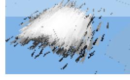(a) Particles (in the center of the image). (b) Detailed view of the particles. (c) Weights of the particles. Fig. 3: Robot poses, represented by particles. The poses are visualized in real time in the user interface.