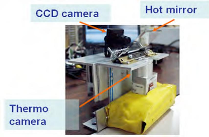 Thermal camera devise (overlay thermal camera image to normal CCD camera image)
