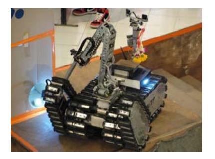 The robot Fs searching and identifying some victim.