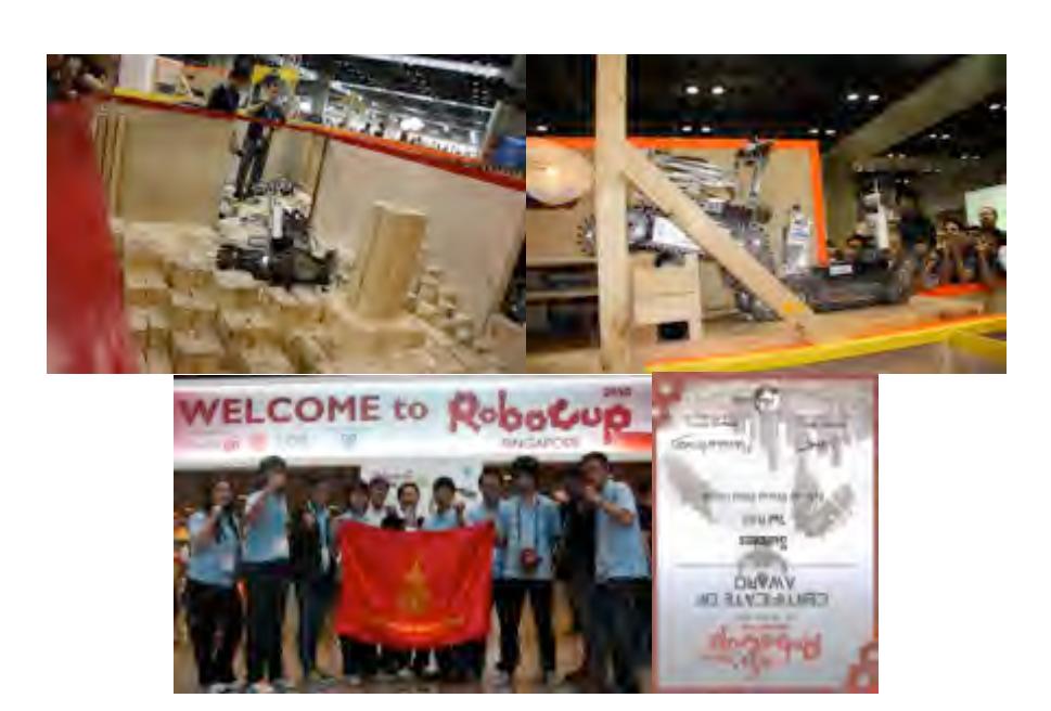 The Second Place in RoboCup 2010 in Singapore.