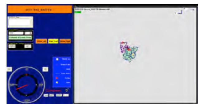 Display of the robot status and the automatic mapping
