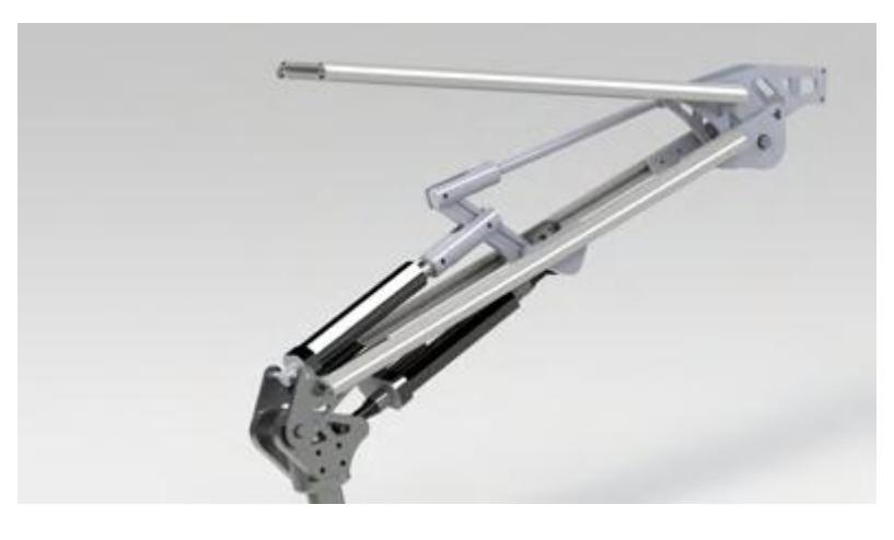 Fig. 5 (a) Design of a 6-DOF mechanical arm.