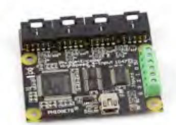 Fig. 2 Phidget 1047 - PhidgetEncoder HighSpeed 4-Input for the connection of up to four encoders.