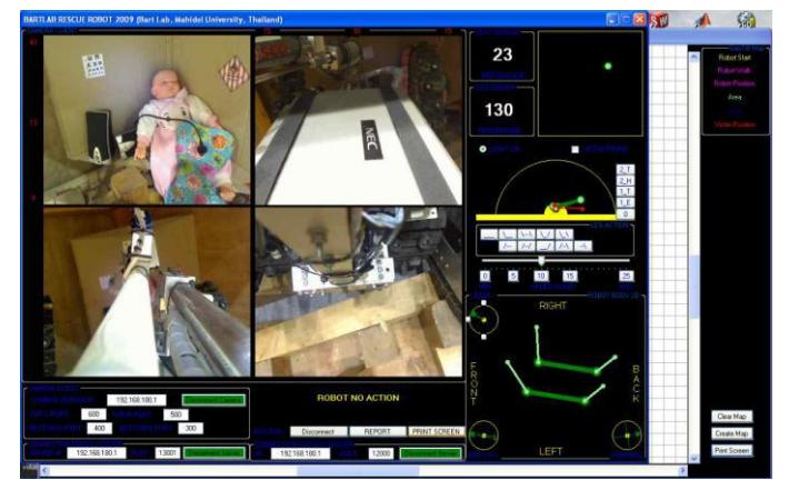 Fig. 6. GUI of BART LAB Rescue team